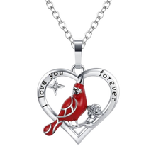 Carica l'immagine nel visualizzatore di Gallery, Collana con ciondolo cuore cardinale
