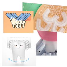 Carica l'immagine nel visualizzatore di Gallery, Spazzolino da denti elettrico a forma di u per bambini