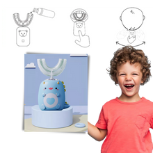 Carica l'immagine nel visualizzatore di Gallery, Spazzolino da denti elettrico a forma di u per bambini