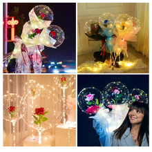 Carica l'immagine nel visualizzatore di Gallery, Bellissimo palloncino a LED con rosa