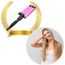 Carica l'immagine nel visualizzatore di Gallery, Arricciacapelli a triplo cilindro in ceramica