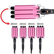 Carica l'immagine nel visualizzatore di Gallery, Arricciacapelli a triplo cilindro in ceramica - Ozerty