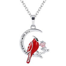 Carica l'immagine nel visualizzatore di Gallery, Collana con ciondolo cuore cardinale