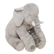 Carica l'immagine nel visualizzatore di Gallery, Cuscino grande di peluche di elefante