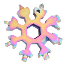 Carica l'immagine nel visualizzatore di Gallery, Multiutensile a fiocco di neve in acciaio inossidabile 18-in-1