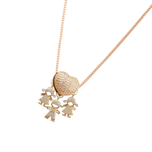 Carica l'immagine nel visualizzatore di Gallery, Elegante collana con charm per la mamma -2 Ragazze 1 Ragazzo - Ozerty