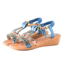 Carica l'immagine nel visualizzatore di Gallery, Eleganti sandali ortopedici Boho -Blu/EU35Blu/EU36Blu/EU37Blu/EU38Blu/EU39Blu/EU40Blu/EU41 - Ozerty