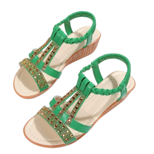 Carica l'immagine nel visualizzatore di Gallery, Eleganti sandali ortopedici Boho -Verde/EU35Verde/EU36Verde/EU37Verde/EU38Verde/EU39Verde/EU40Verde/EU41 - Ozerty