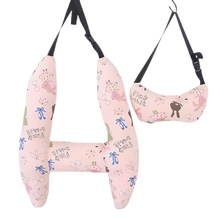 Carica l'immagine nel visualizzatore di Gallery, Cuscino da Viaggio per Collo con Supporto Ergonomico -Coniglietto corona rosa - Ozerty
