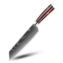 Carica l'immagine nel visualizzatore di Gallery, Coltelli giapponesi della serie Terra di fuoco -Coltello Kiritsuke - Coltello da chef 20 cm - Ozerty