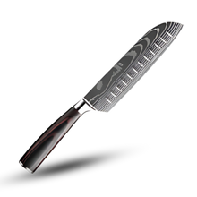 Carica l'immagine nel visualizzatore di Gallery, Coltello giapponese in legno Forest Pakkawood -Coltello Santoku 18 cm - Ozerty