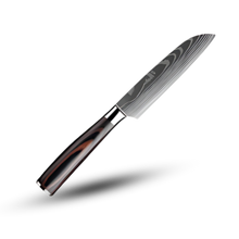 Carica l'immagine nel visualizzatore di Gallery, Coltello giapponese in legno Forest Pakkawood -Coltello Santoku 12,5 cm - Ozerty