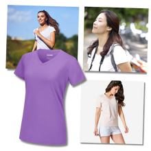 Carica l'immagine nel visualizzatore di Gallery, Maglia con scollo a V a raffreddamento istantaneo da donna - Ozerty