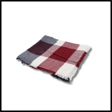 Carica l'immagine nel visualizzatore di Gallery, Sciarpa in cashmere a quadri effetto mohair - Ozerty