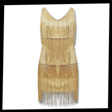 Carica l'immagine nel visualizzatore di Gallery, Vestito slip con scollo a V in paillettes - Ozerty