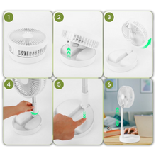 Carica l'immagine nel visualizzatore di Gallery, Ventilatore portatile con ricarica USB - Ozerty