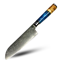 Carica l'immagine nel visualizzatore di Gallery, Coltelli giapponesi della serie Mare Giallo -Nakiri - Coltello mannaia 17 cm - Ozerty