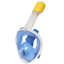 Carica l'immagine nel visualizzatore di Gallery, Maschera da snorkeling con vista panoramica a 180° -Blu/BambiniBlu/AdolescentiBlu/Adulti - Ozerty
