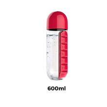 Carica l&#39;immagine nel visualizzatore di Gallery, Bottiglia d&#39;acqua in plastica con portapillole - Ozerty
