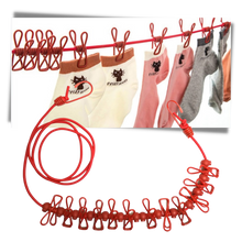 Carica l'immagine nel visualizzatore di Gallery, Stendibiancheria da campeggio elasticizzato da 4 m con picchetti - Ozerty
