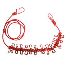Carica l'immagine nel visualizzatore di Gallery, Stendibiancheria da campeggio elasticizzato da 4 m con picchetti - Ozerty
