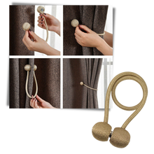 Carica l'immagine nel visualizzatore di Gallery, Confezione da 2 fibbie magnetiche per tende - Ozerty
