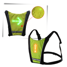 Carica l'immagine nel visualizzatore di Gallery, Gilet da ciclismo riflettente con LED - Ozerty
