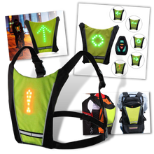 Carica l'immagine nel visualizzatore di Gallery, Gilet da ciclismo riflettente con LED - Ozerty
