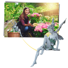 Carica l'immagine nel visualizzatore di Gallery, Statua di fata ornamento da giardino
