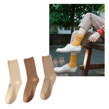 Carica l&#39;immagine nel visualizzatore di Gallery, 3 Paia di calzini in cotone a coste per donna - Ozerty
