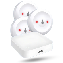 Carica l'immagine nel visualizzatore di Gallery, Sensore Wireless LeakLock -3 sensori di perdita d'acqua con hub wi-fi - Ozerty
