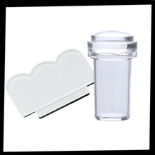 Carica l'immagine nel visualizzatore di Gallery, Kit di timbri per nail art in silicone con raschietto - Ozerty
