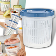 Carica l'immagine nel visualizzatore di Gallery, Contenitore per alimenti impilabile con scolapasta - Ozerty
