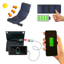 Carica l'immagine nel visualizzatore di Gallery, Pannello solare portatile con 2 porte usb
