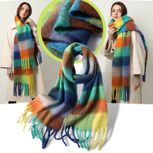 Carica l'immagine nel visualizzatore di Gallery, Sciarpa invernale da donna a quadri - Ozerty
