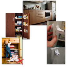 Carica l'immagine nel visualizzatore di Gallery, Confezione da 4 serrature magnetiche per armadietti di sicurezza per bambini - Ozerty
