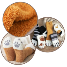Carica l&#39;immagine nel visualizzatore di Gallery, Calze invernali con zampa di gatto - Ozerty
