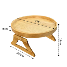Carica l'immagine nel visualizzatore di Gallery, Tavolo pieghevole con braccioli in legno - Ozerty
