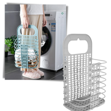 Carica l&#39;immagine nel visualizzatore di Gallery, Cesto da bucato pieghevole in plastica montabile a parete - Ozerty
