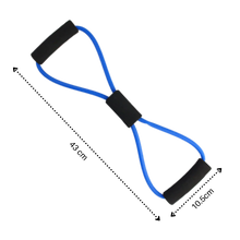 Carica l'immagine nel visualizzatore di Gallery, Fascia elastica di resistenza fitness con maniglie e 8 forme - Ozerty
