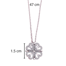 Carica l'immagine nel visualizzatore di Gallery, Collana a forma di cuore a quattro foglie - Ozerty

