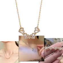 Carica l'immagine nel visualizzatore di Gallery, Collana a forma di cuore a quattro foglie - Ozerty
