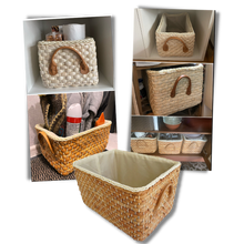 Carica l&#39;immagine nel visualizzatore di Gallery, Cestino di vimini intrecciato a mano
