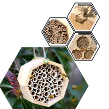Carica l&#39;immagine nel visualizzatore di Gallery, Casa delle api in legno esagonale
