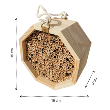 Carica l&#39;immagine nel visualizzatore di Gallery, Casa delle api in legno esagonale - Ozerty
