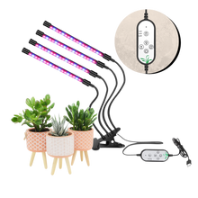Carica l'immagine nel visualizzatore di Gallery, Luce da coltivazione interna a 4 teste LED USB - Ozerty
