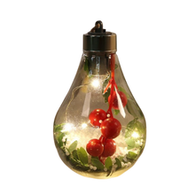 Carica l'immagine nel visualizzatore di Gallery, Lampadina a sfera di Natale trasparente a LED
