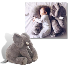 Carica l'immagine nel visualizzatore di Gallery, Cuscino grande di peluche di elefante
