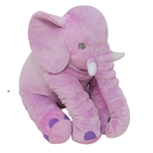 Carica l'immagine nel visualizzatore di Gallery, Cuscino grande di peluche di elefante
