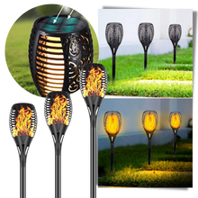 Carica l'immagine nel visualizzatore di Gallery, Torcia luminosa solare a LED con fiamma tremolante - Ozerty
